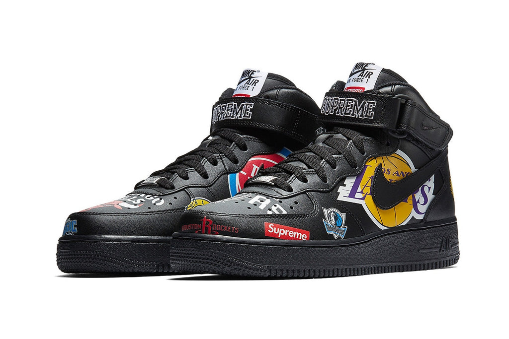ภาพตัวอย่างแรกของ Supreme x Nike Air Force 1 Mid 2018