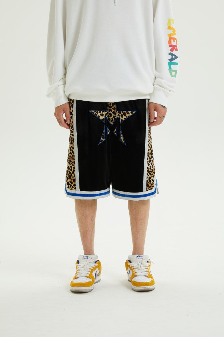 LEOPARD STITCHING 5POINT PANTS