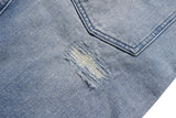 Skeleton Washed denim shorts (blue)