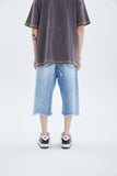 Skeleton Washed denim shorts (blue)