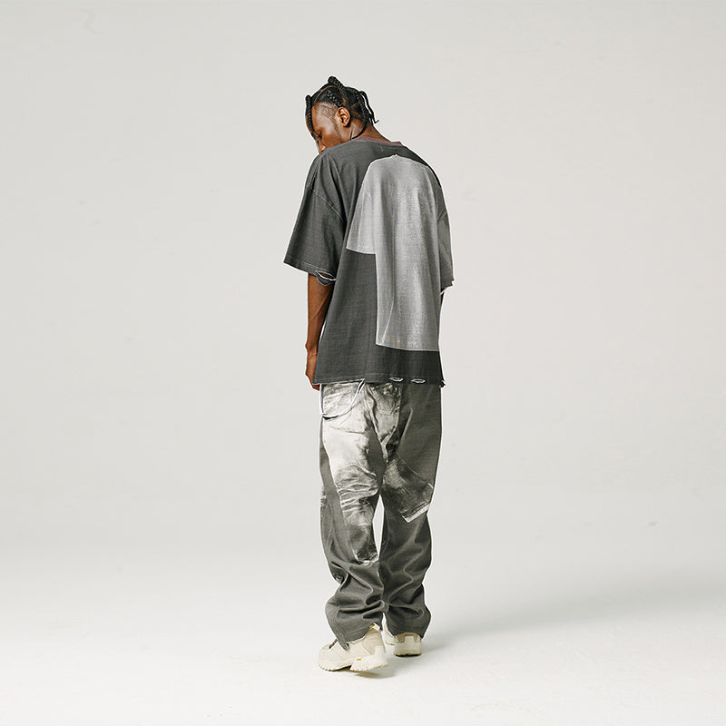 SALUTE 2020ss DOUBLE PRINT JEANS