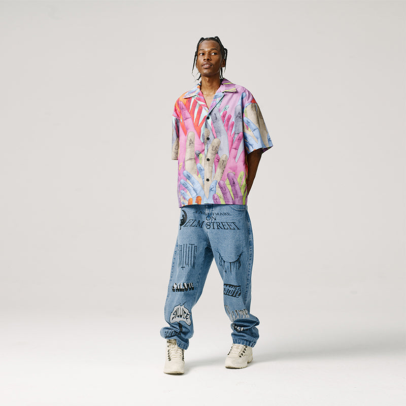 SALUTE 2020ss logo denim jeans