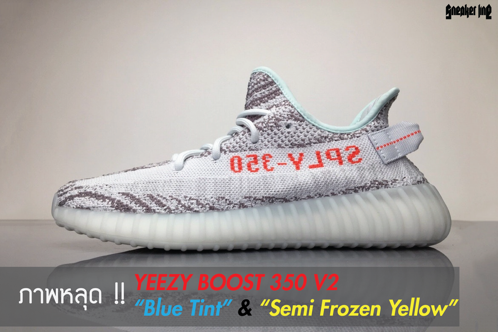 ภาพหลุด!! YEEZY BOOST 350 V2 “Blue Tint” & “Semi Frozen Yellow”