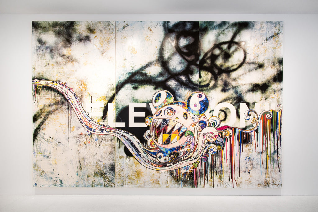 พาชมงานศิลปะของ Virgil Abloh & Takashi Murakami's "Future History"