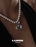 LURS Heart pearl cutout necklace