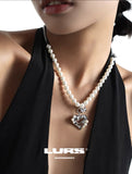 LURS Heart pearl cutout necklace