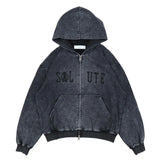 SALUTE 21SS Embroidered Double Zip Hoodie