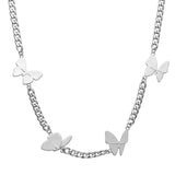 LURS Four butterflies flying necklace