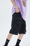Functional multi-pocket shorts (black)