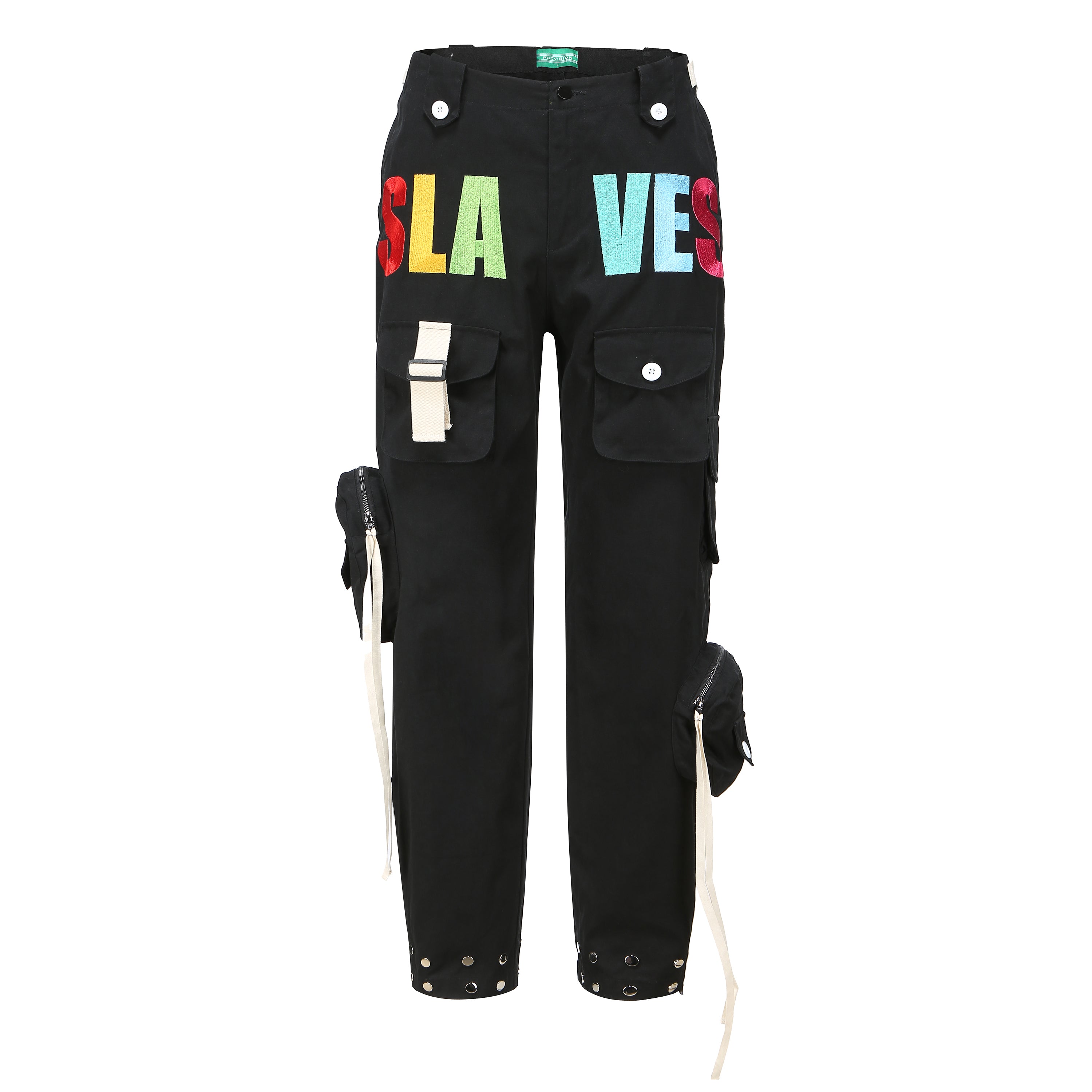 PCCVISION SLAVES EMBROIDERY PANTS