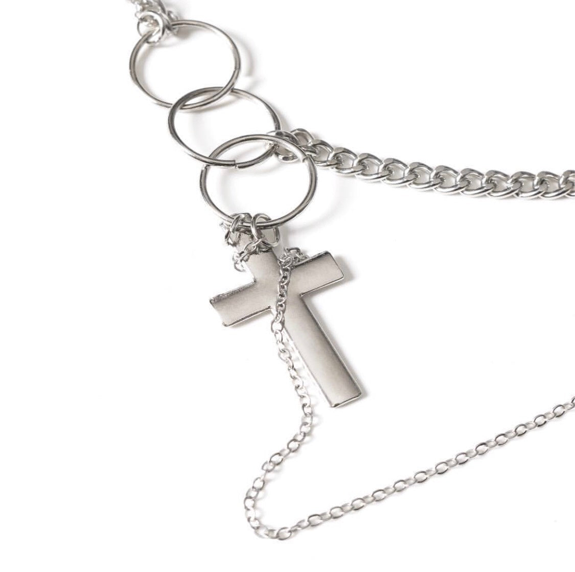MAISON EMERALD : Ring cross necklace