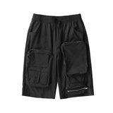 Functional multi-pocket shorts (black)